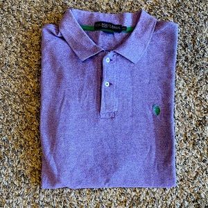 U.S. Polo Assn. mens purple shirt sleeved polo, size 2XLT